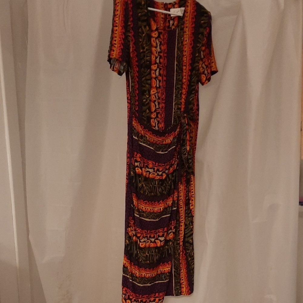 Multicolor Patterned Women's Dress